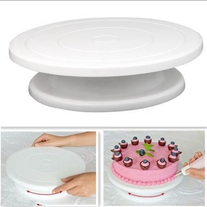 Новый DIY торты украшение проигрыватель вручную вращающейся круглой формы торт