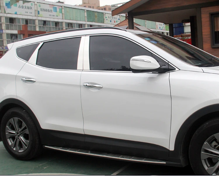 Lsrtw2017 304 нержавеющая сталь окна автомобиля планки для hyundai santa fe 2013 3rd поколения