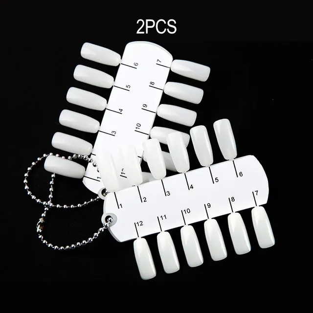 Накладные ногти ROSALIND Гель-лак для ногтей цветная карточка прозрачное белое