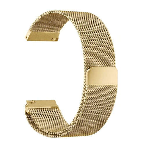 gold 20 мм/22 мм Миланский ремешок для samsung galaxy watch 46 мм 42 мм gear S3 frontier huawei watch gt 2 active 2 amazfit bip band - Цвет ремешка: gold