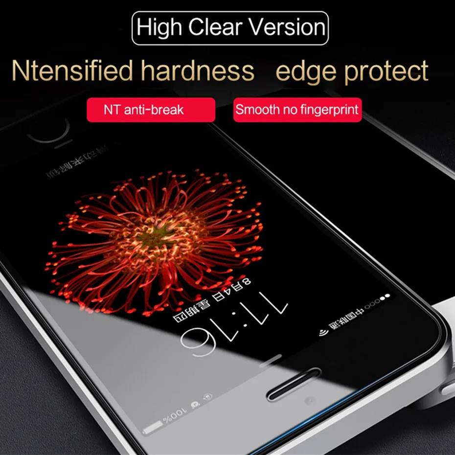 Ультратонкое закаленное стекло 9H для iphone 5s se 5c 5 8 7 6s X XS XR Защитное экрана apple