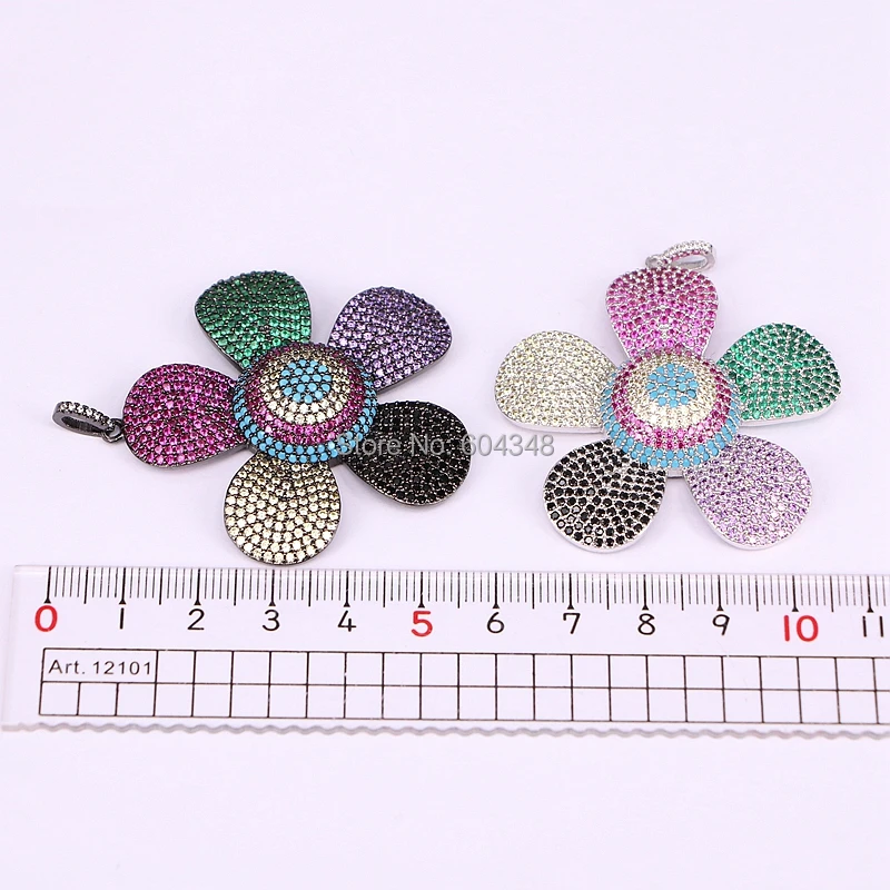 Модное ожерелье из 3 нитей блестящее крошечное с микро инкрустацией и кулоном в