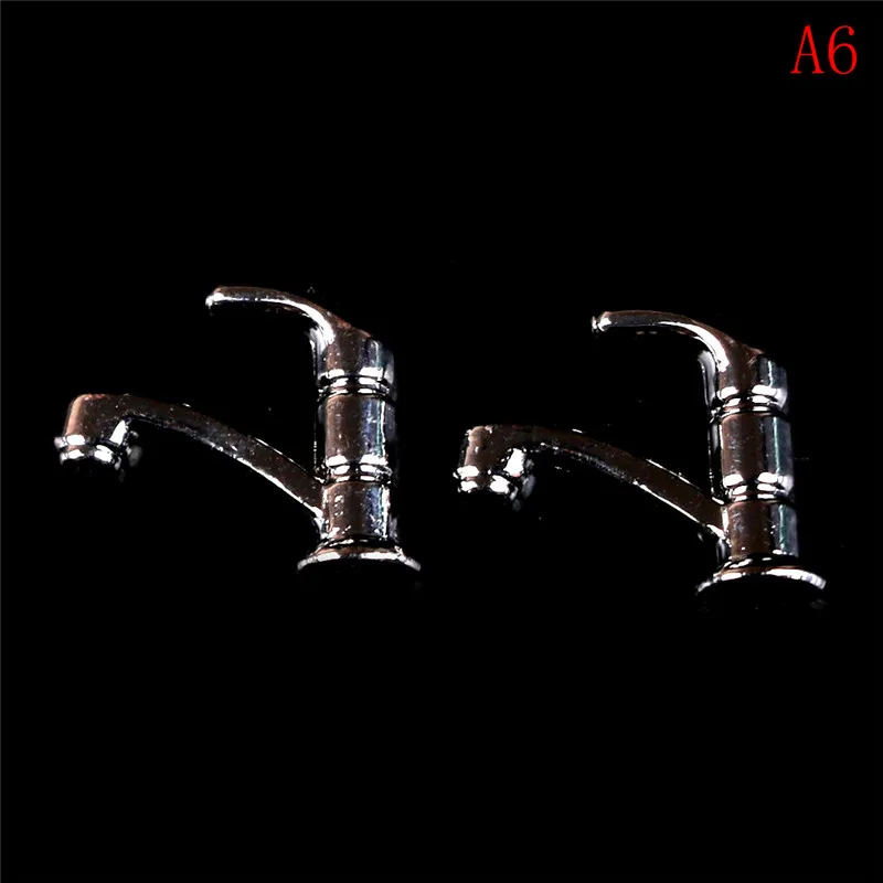 Миниатюрные аксессуары для кукольного домика имитация 1/12 года мини кран ванны из