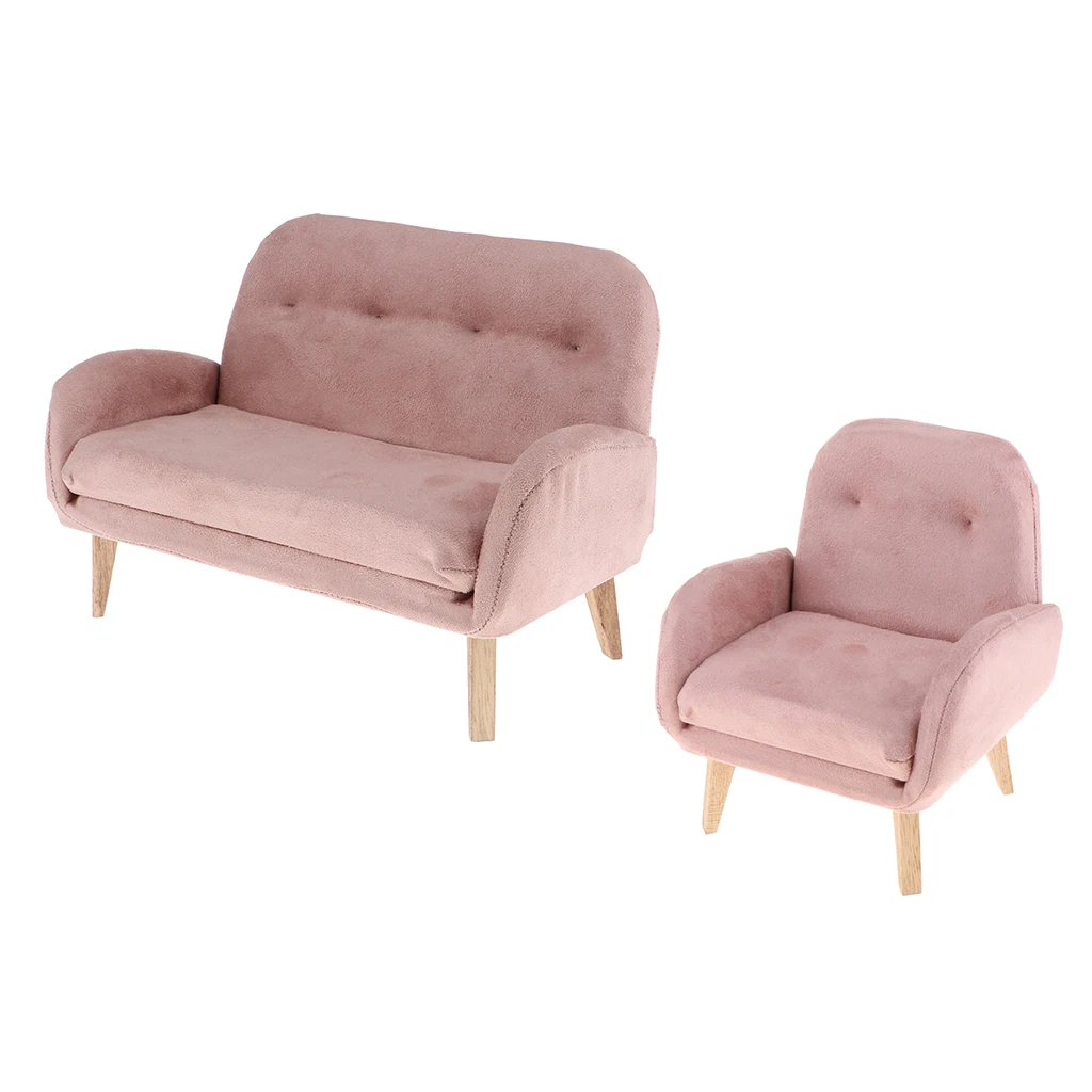 

1/6 Dollhouse Single Double Sofa for Action Figures Doll Decoration