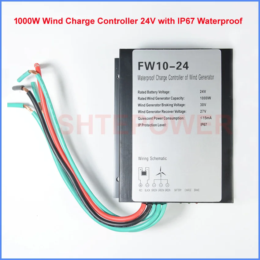 IP67 wind controller Brake charger battery 1000W AC 24V 48V options Home power system |
