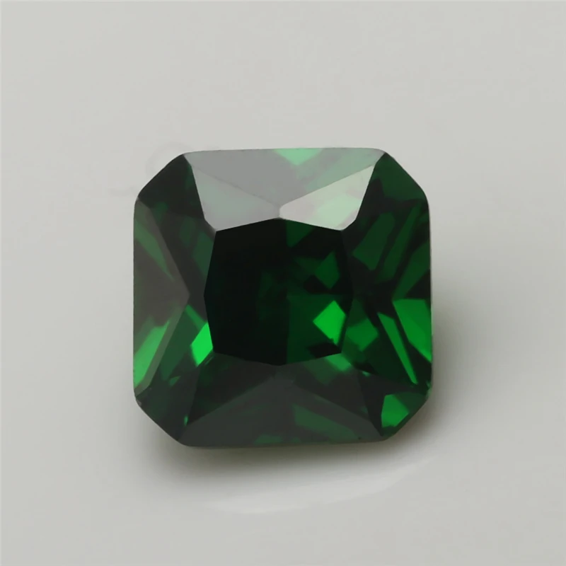 

Size 4x4~10x10mm Square Octangle Shape Princess Cut 5A Green Zirconia Stone Synthetic Gems CZ stone