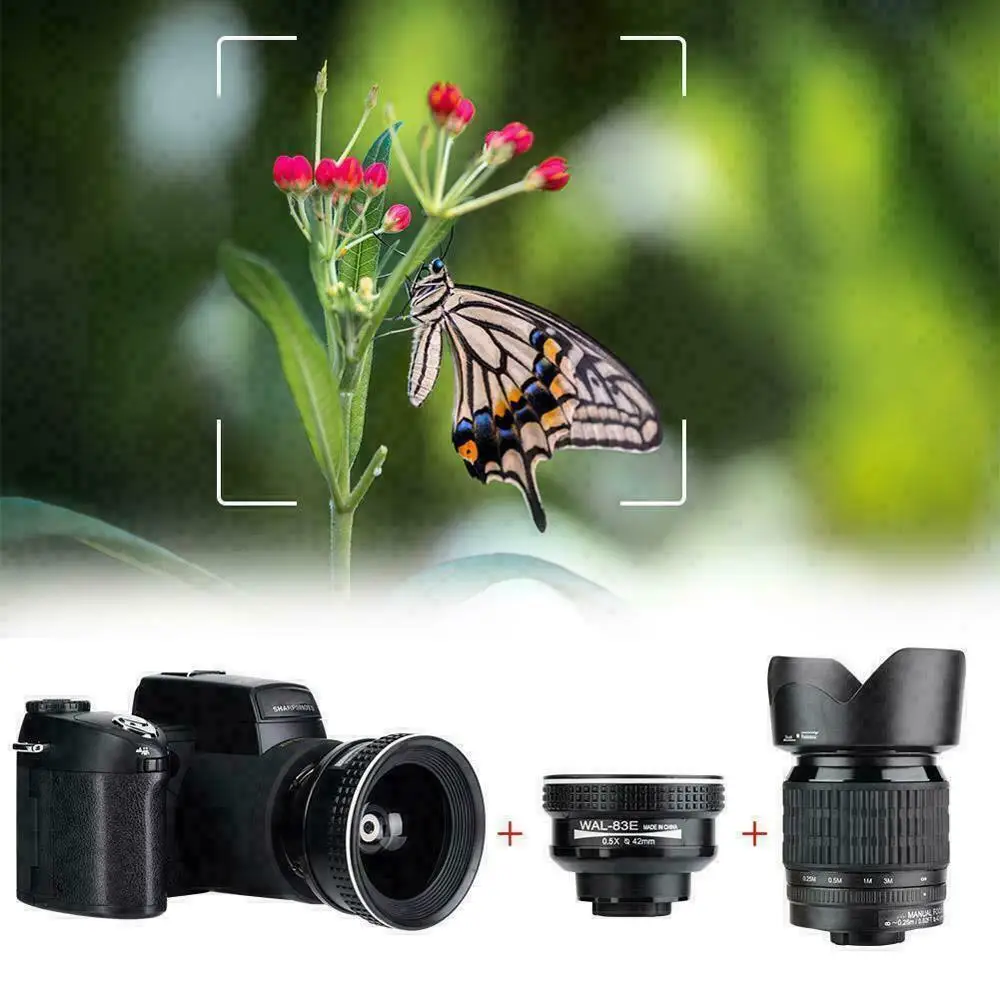 Цифровая видеокамера HD D7300 33MP широкоугольный объектив 24x оптический телескоп