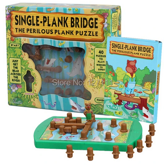 Детская игра головоломка winnie cross River bridge логическое мышление лабиринт задача