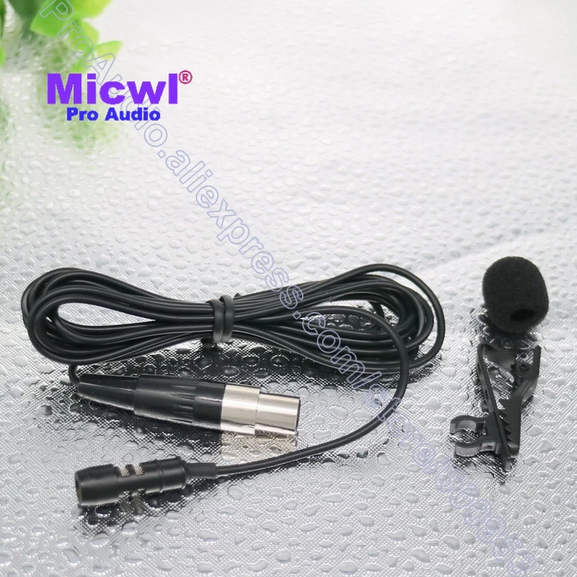 Многонаправленный петличный микрофон MICWL с зажимом для Shure Wireless TA4F mini 4Pin