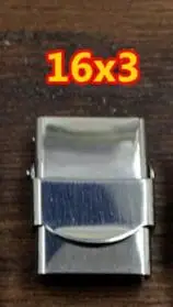 16x3mm 10 шт./лот Нержавеющая сталь плоский кожаный шнур застежки для браслета металлический конец застежки ожерелье соединитель для производства ювелирных изделий - Цвет: 16x3mm