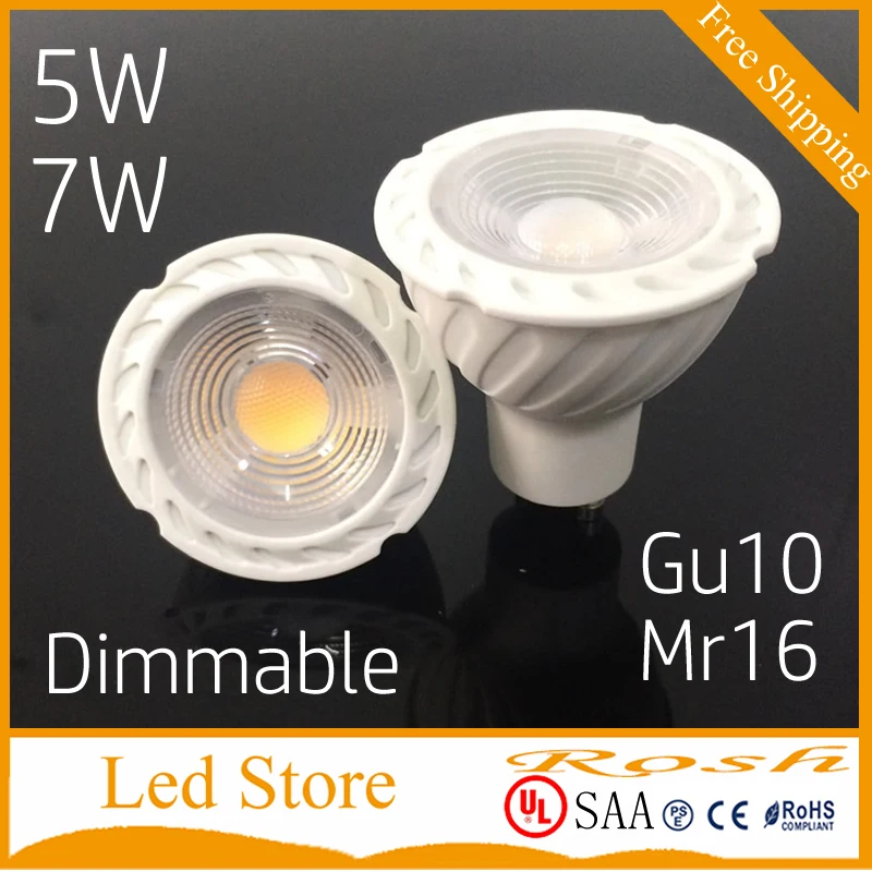 NEW 5W 7W COB LED Spotlight GU10 Mr16 E11 E27 Dimming Spot Lamp AC 85-265V+12v Lamps Bulb Light Nature White 4000K | Освещение