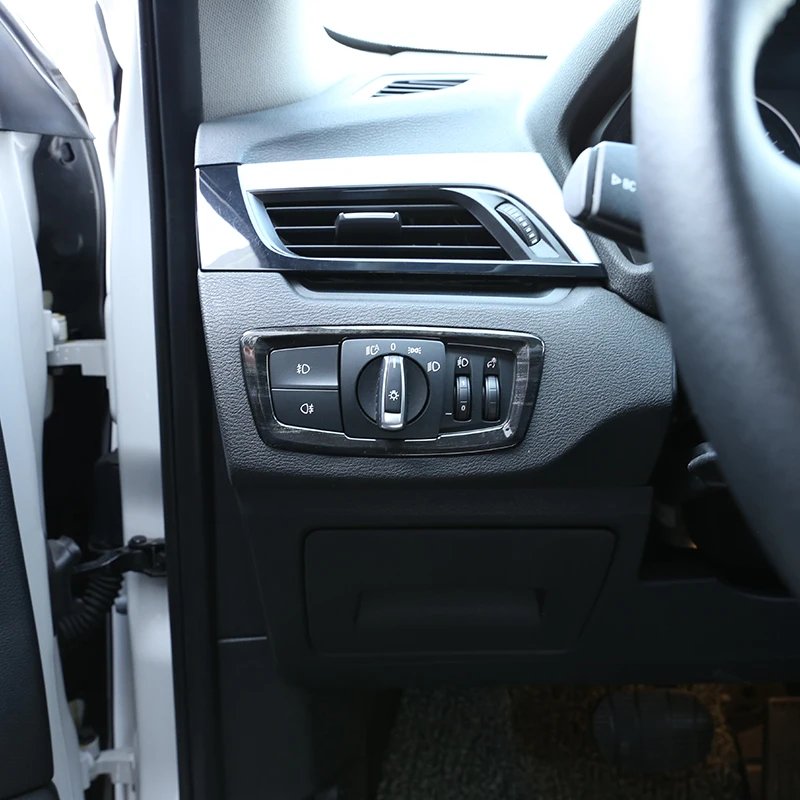 Для BMW X1 F48 2016 2019 для X2 F47 2018 черный корпус из древесины АБС пластик головной свет