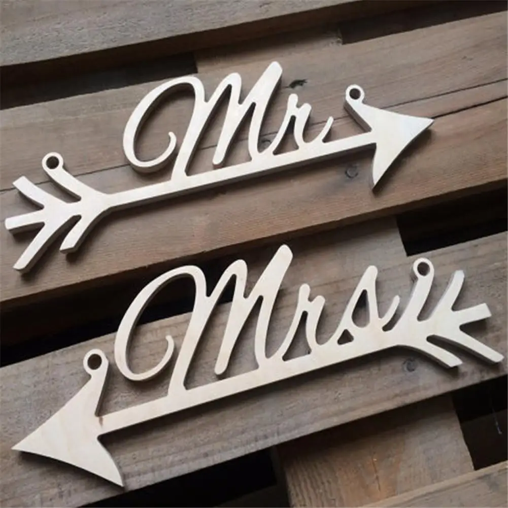 2019 1 пара Mr & Mrs Arrow Signs стула для свадебной вечеринки декорация фотосъемки