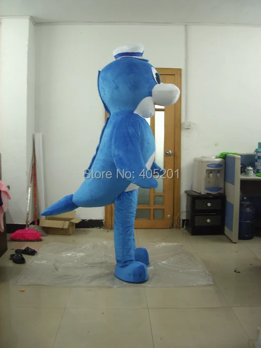 Костюм из пенопласта высокого качества темно синие костюмы талисмана рыбы