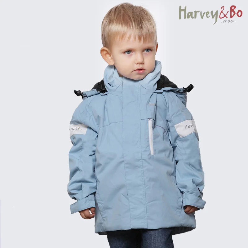 Детская ветрозащитная куртка на хлопковой подкладке с капюшоном|jacket straight|outwear