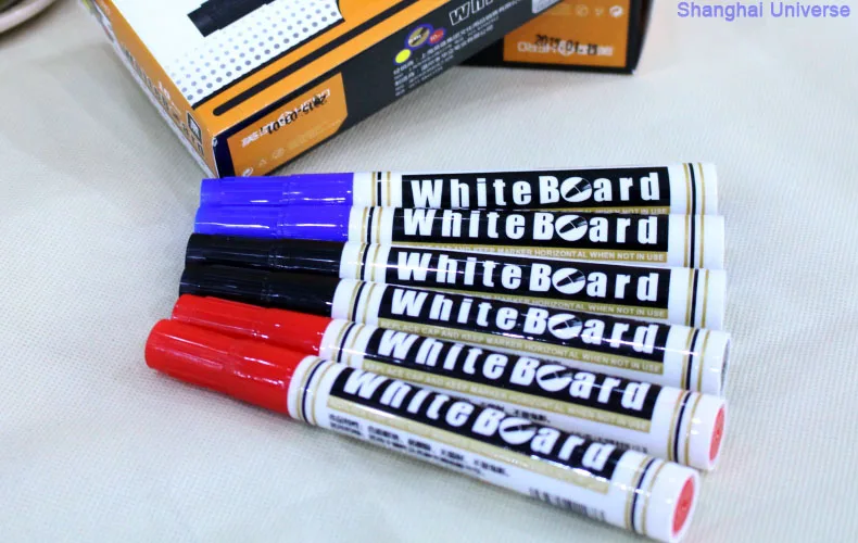 

3-Color Easily-Erasable and Fast-Dried Bullet Pen Tip Dry Erase Marker Whiteboard Marker Red&Blue&Black,