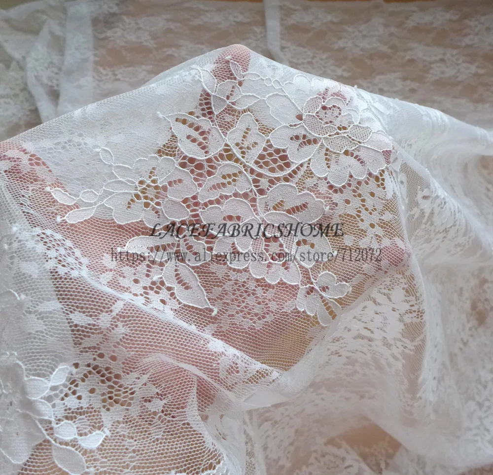 La Belleza Off white rose цветы Франция кружево свадебная подкладка ткань свадебное платье кружево 1 ярд 59 ''ширина