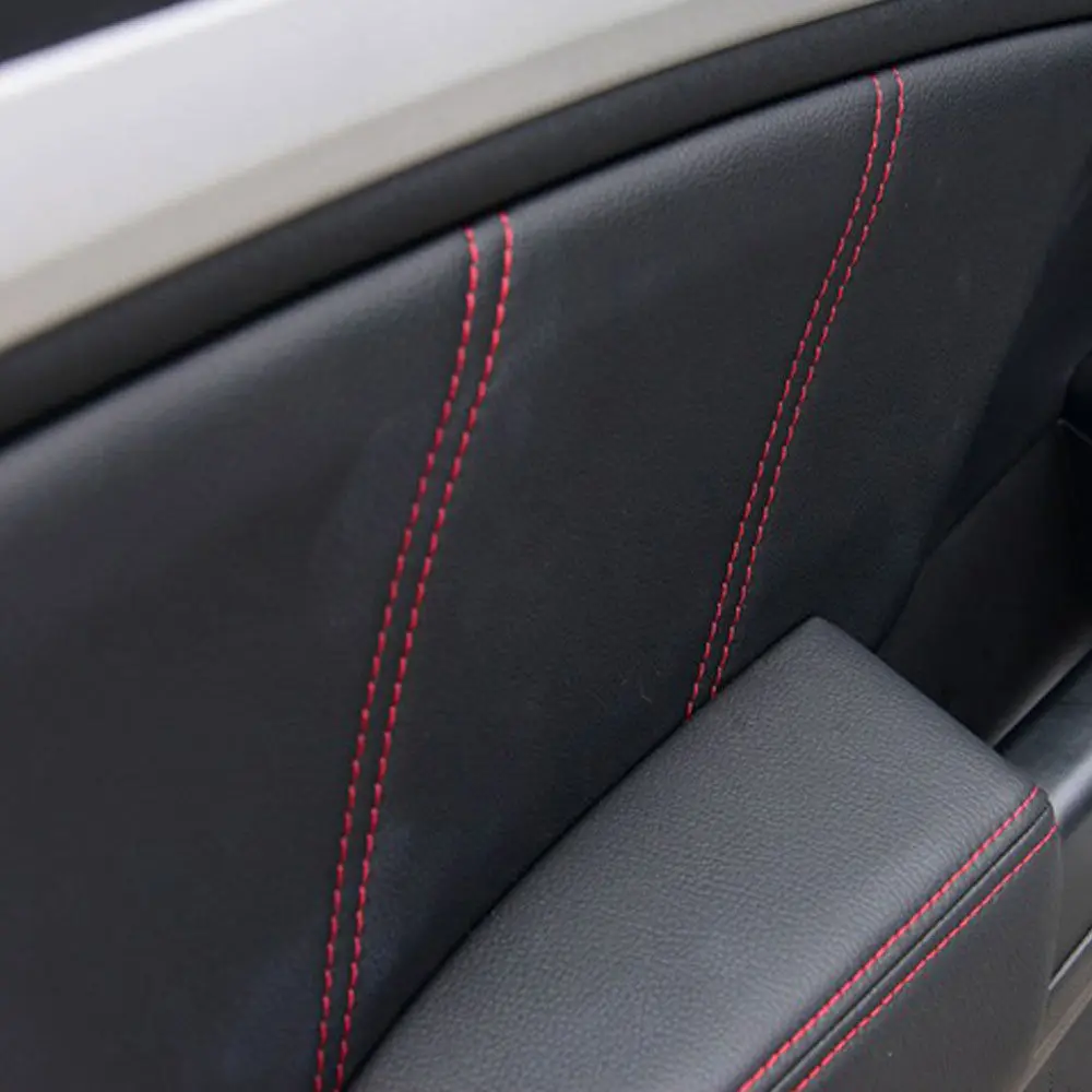 Для Honda 9th Civic 2012 2013 8 шт. кожаная Дверная панель автомобиля+ крышка подлокотника, накладка на поверхность, черные декоративные аксессуары