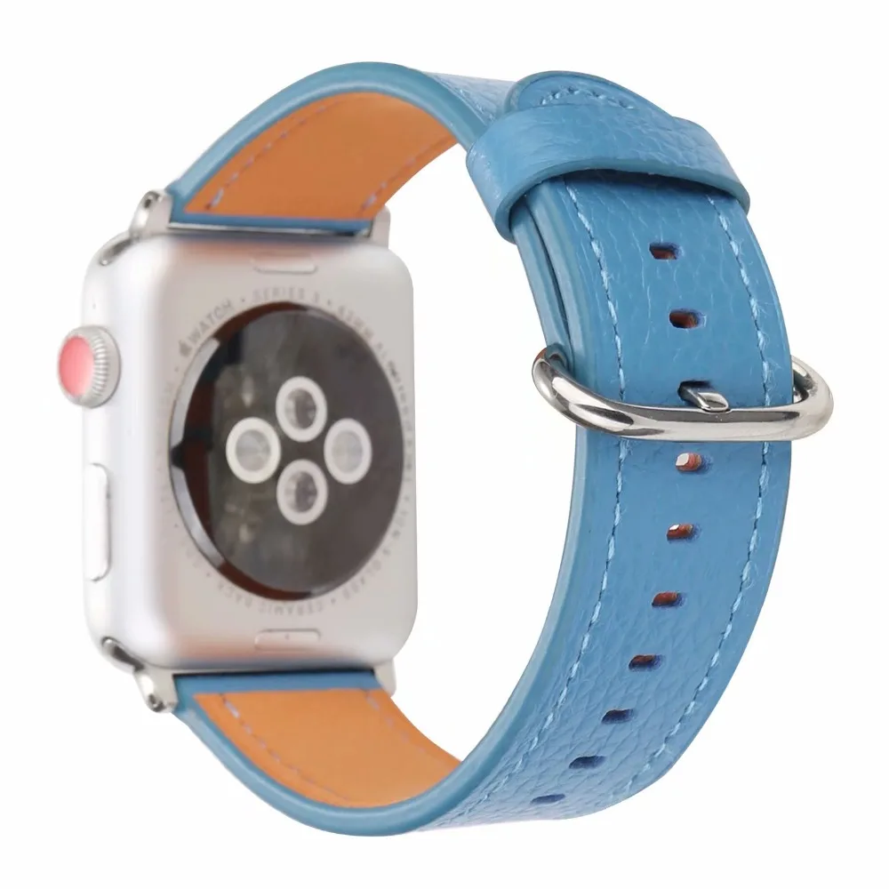 44 мм классический кожаный ремешок для apple watch серии 4, версия 1, 2, 3, ремешок поводок собаки сменный Браслет для apple watch 44/42/40/38 мм
