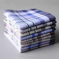 10pcslot shseja classic vintage plaid stripe handkerchief hanky men pocket squares 100 cotton business casual chest towel