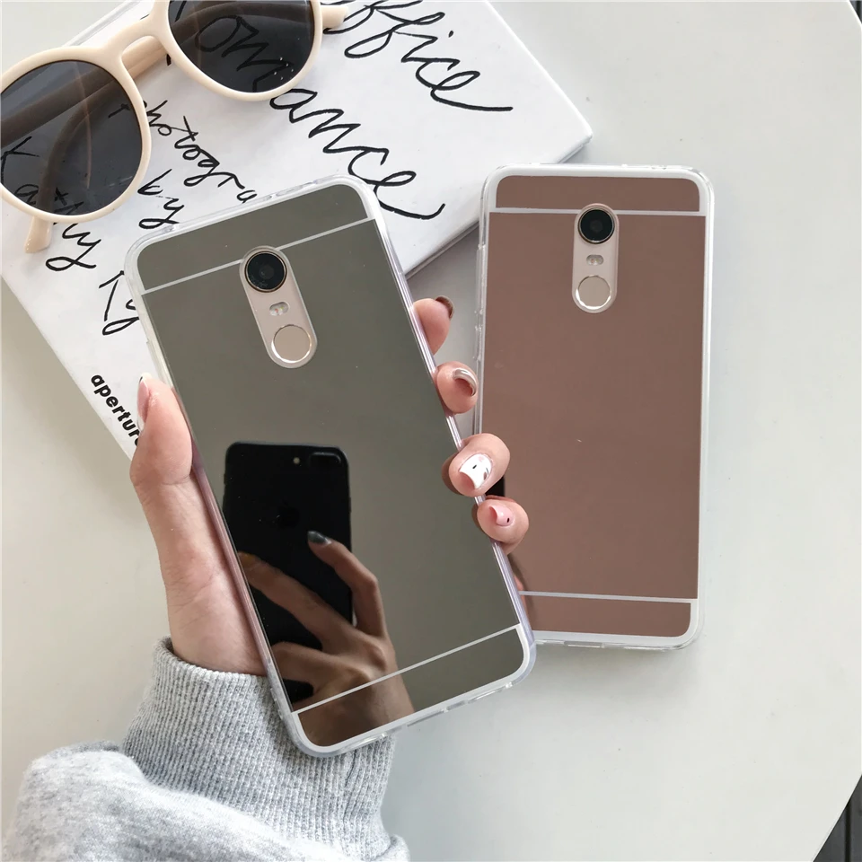 Mirror Phone Cases For XiaoMi RedMi 5 Plus 4A 5A 6A 4X Note 3 4 6 Pro 7 S2 Mi 5X A1 6X A2 Lite F1 Cover Soft TPU Silicone Case |