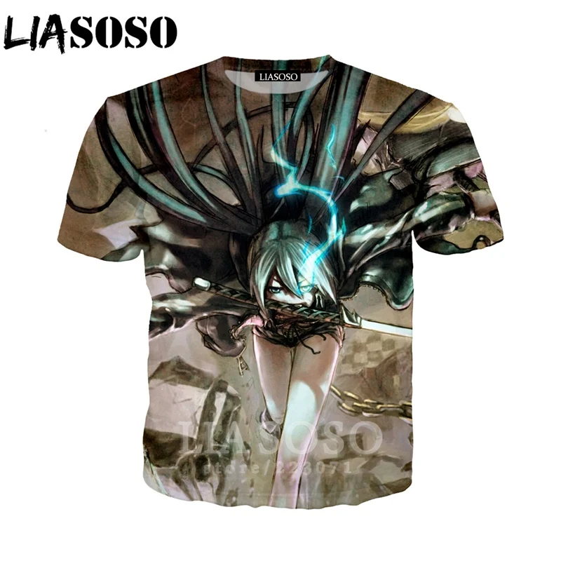 LIASOSO Новинка лета 2019 мужская и женская футболка с коротким рукавом 3D принтом в