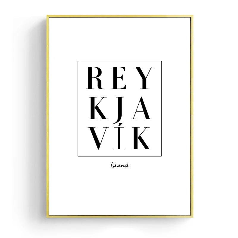 ZeroC плакаты и принты REYKJAVIK Iceland настенная живопись на холсте настенные картины для гостиной скандинавские украшения