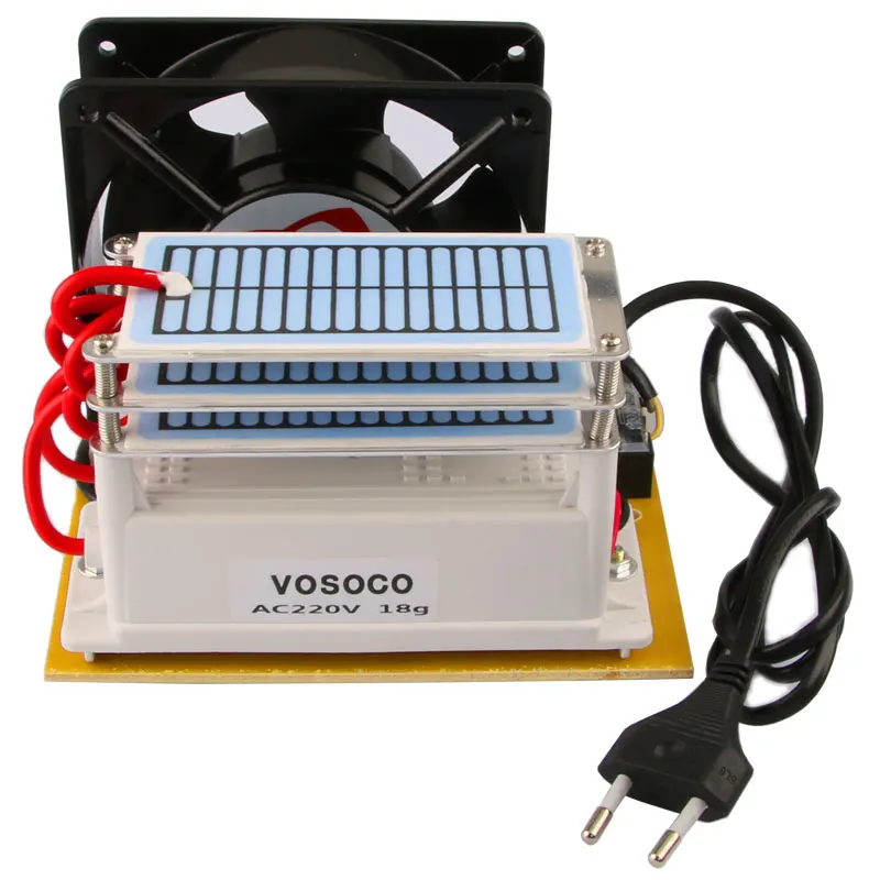 18 Гц/ч Портативный озоновый генератор 3 слоя влагостойкий с вентилятором