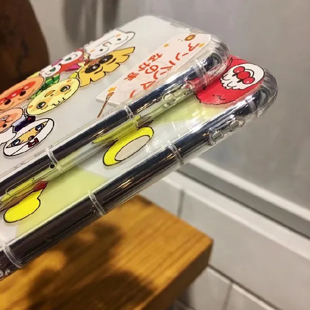 Прозрачный Anpanman чехол для iPhone X 8 7 плюс 6 6S мультфильм baikinman милые тонкие гель ТПУ