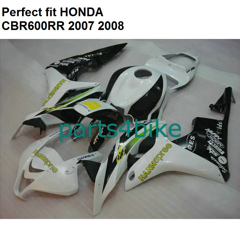 Бесплатный индивидуальный комплект обтекателей для Honda CBR 600RR 07 08 Обтекатели CBR600RR