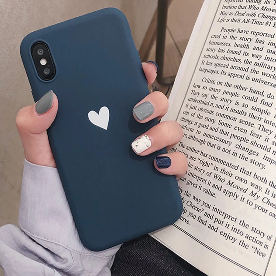 Для Huawei Mate 10 9 Pro Nova 2i Love Heart Print Чехол задней крышки 20 Lite Ретро Прекрасный рисунок Матовый мягкий чехол TPU на.