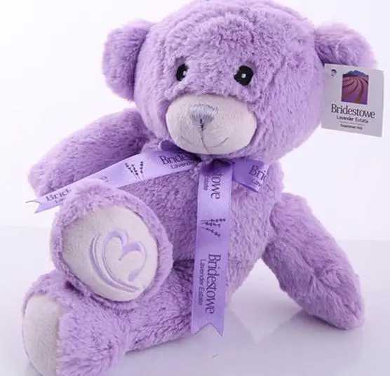 Hot mini small plush teddy bears purple 