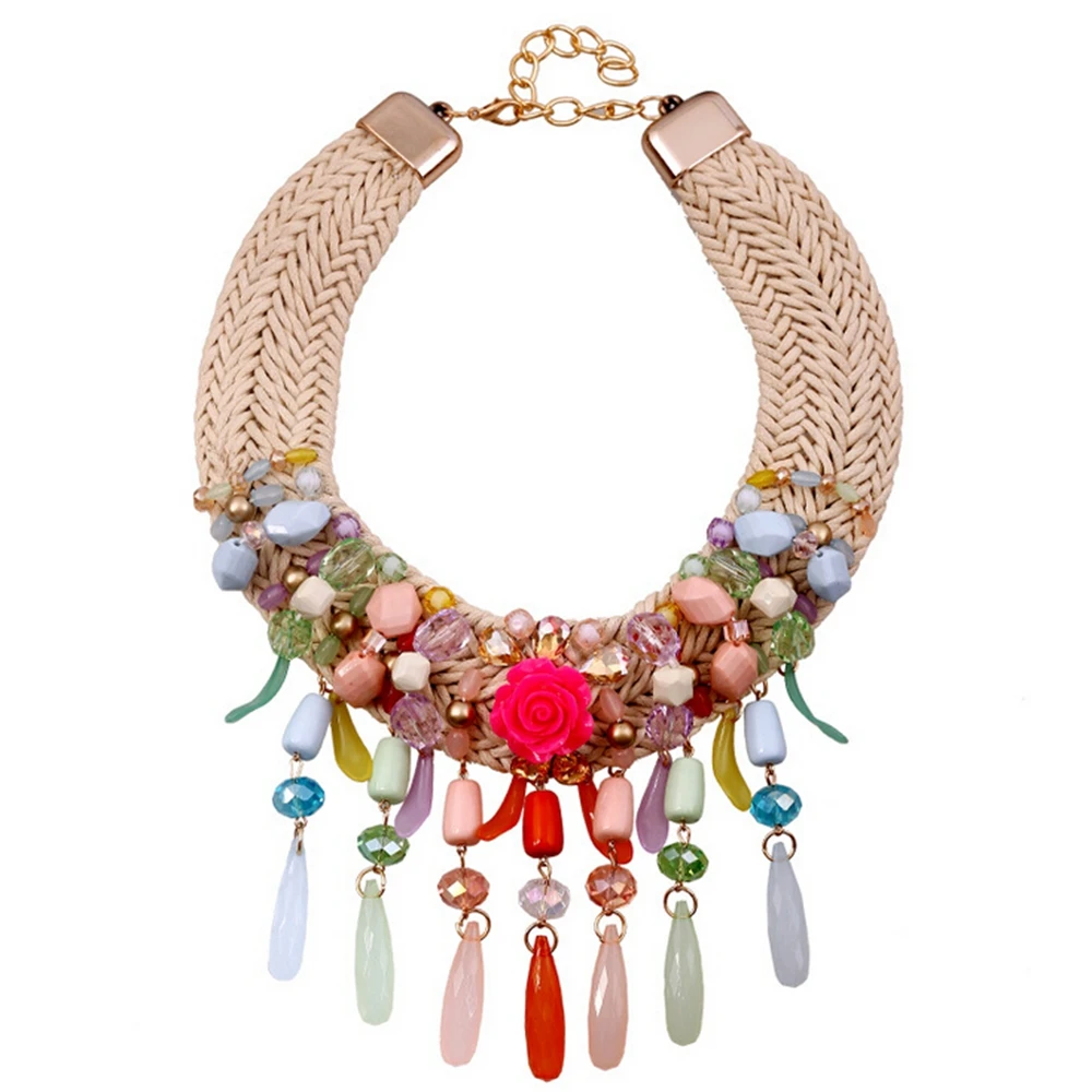Модное цветочное ожерелье для женщин богемное s &amp Подвески bib ювелирные изделия |