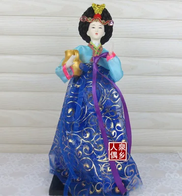 Корейская кукла, корейское Искусство и ремесла, украшение, Корейская шелковая кукла, корейское платье, украшение, подарок, модель куклы - Цвет: 10