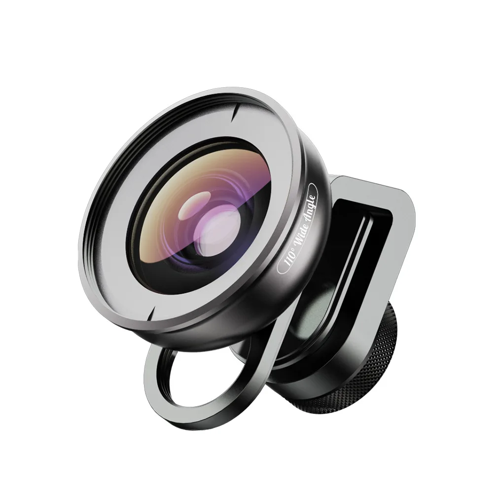 110 Wide Angle Lens APEXEL 5в1 чехол для объектива мобильного телефона Комплект для фотосъемки HD рыбий глаз супер широкий угол 4K макро телескоп набор объективов для samsung iPhone - Цвет: 110 Wide Angle Lens