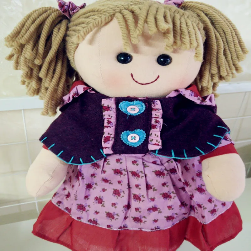 Высокое качество 15 дюймов мягкая кукла игрушка для девочки с милой детей лица