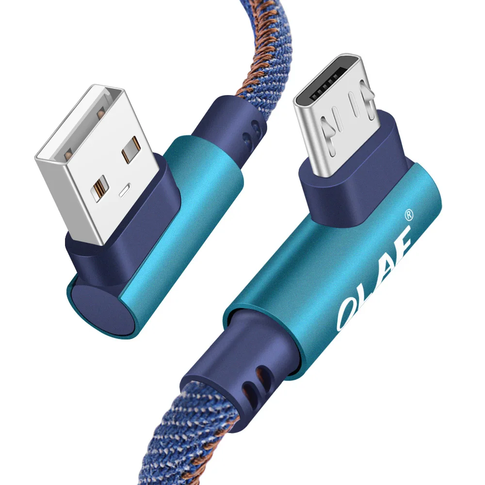 Олаф Micro USB кабель 2A Быстрая зарядка Microusb зарядное устройство шнур для samsung Xiaomi Redmi Note 5 Pro Honor планшет Android, телефон Micro - Цвет: Blue