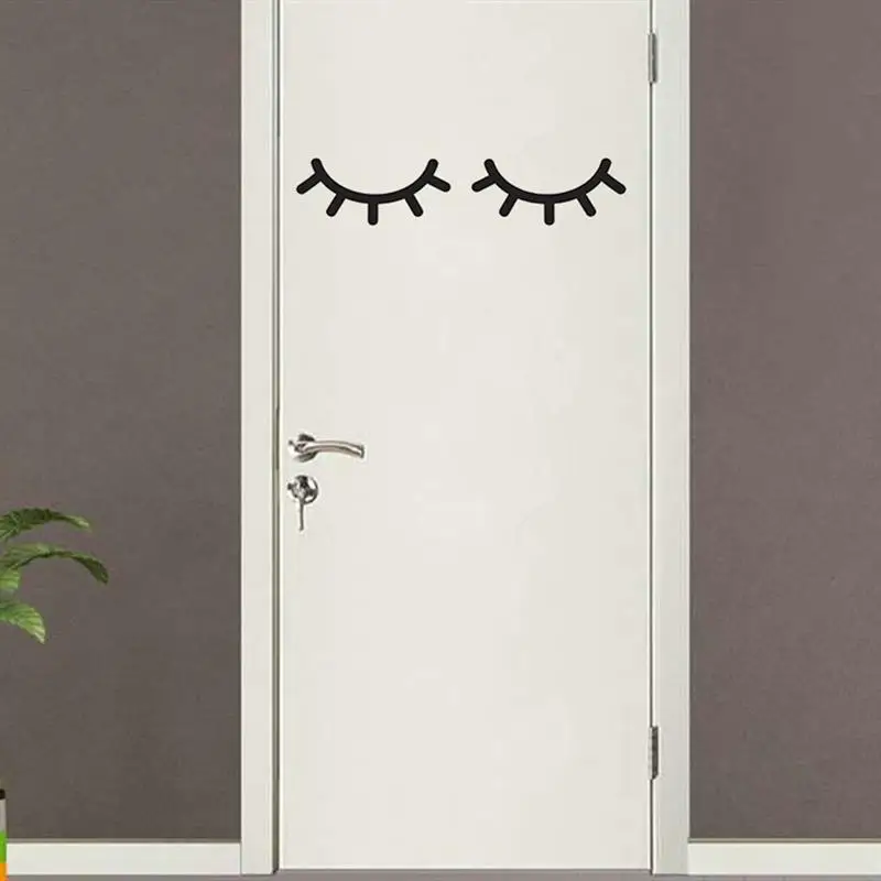 Стены Стикеры Гостиная Спальня ПВХ ресниц выгравированы настенные наклейки