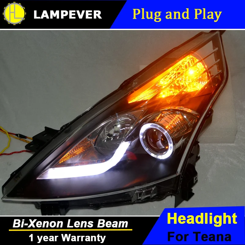 Lampever для Nissan TEANA головной светильник s DRL 2008-2012 светодиодный бар Q5 би ксенон