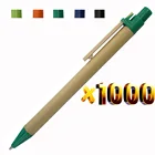 Партия 1000 шт., экологически чистые шариковые ручки с деревянными зажимами