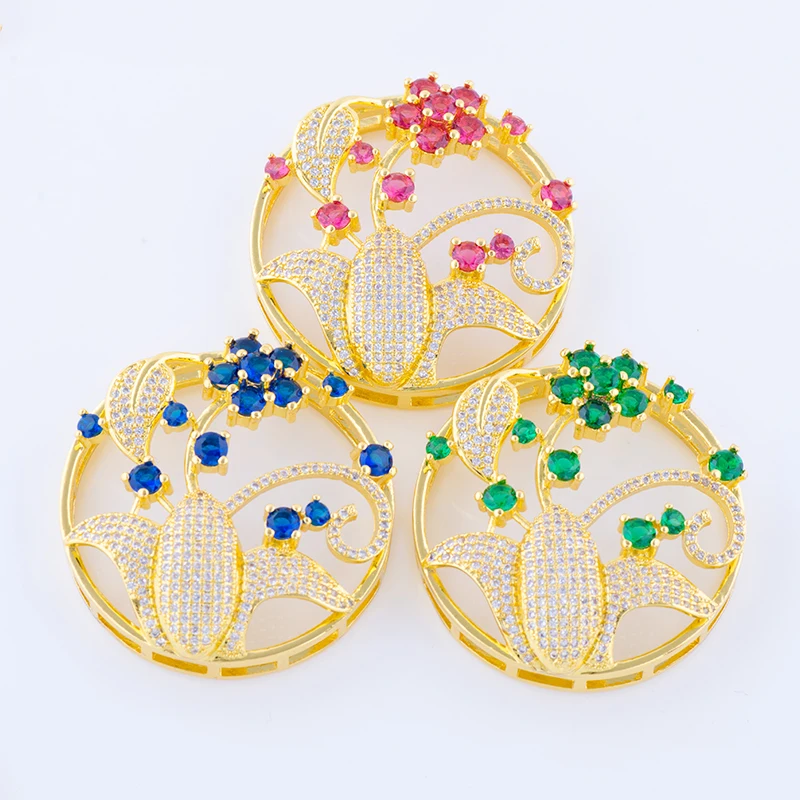 Аксессуары для ювелирных изделий круглые большие цветные с кристаллами