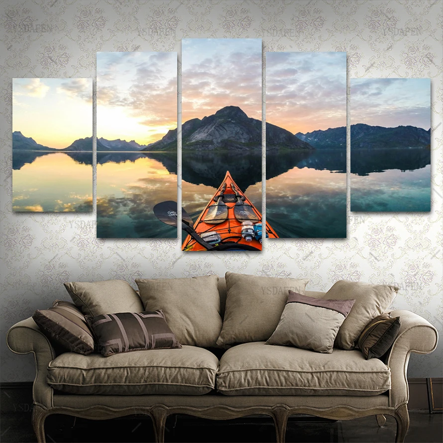 

Op de muur HD print olieverf Film modulaire foto Scenery poster kind room decor woondecoratie 5 stks canvas art z314