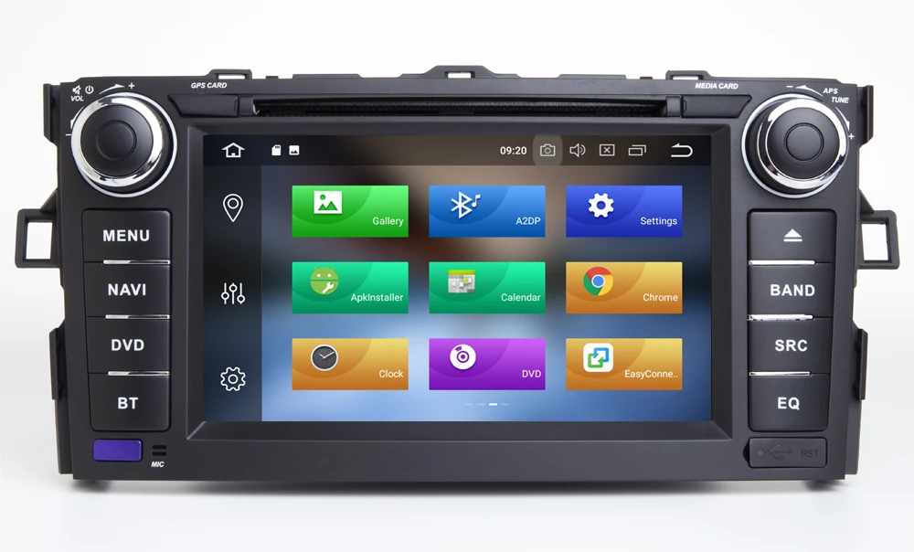 HIRIOT Android 10 автомобильный DVD GPS плеер для TOYOTA AURIS 07 11 Octa 8 Core 4 Гб + 64 ГБ DSP навигации BT WI