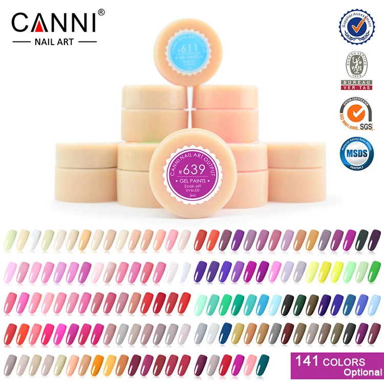 (Вы Выбираете Цвета) 6 Шт. CANNI УФ/LED Отверждения Лампы Soak Off Nail Art Краски UV Гель Для