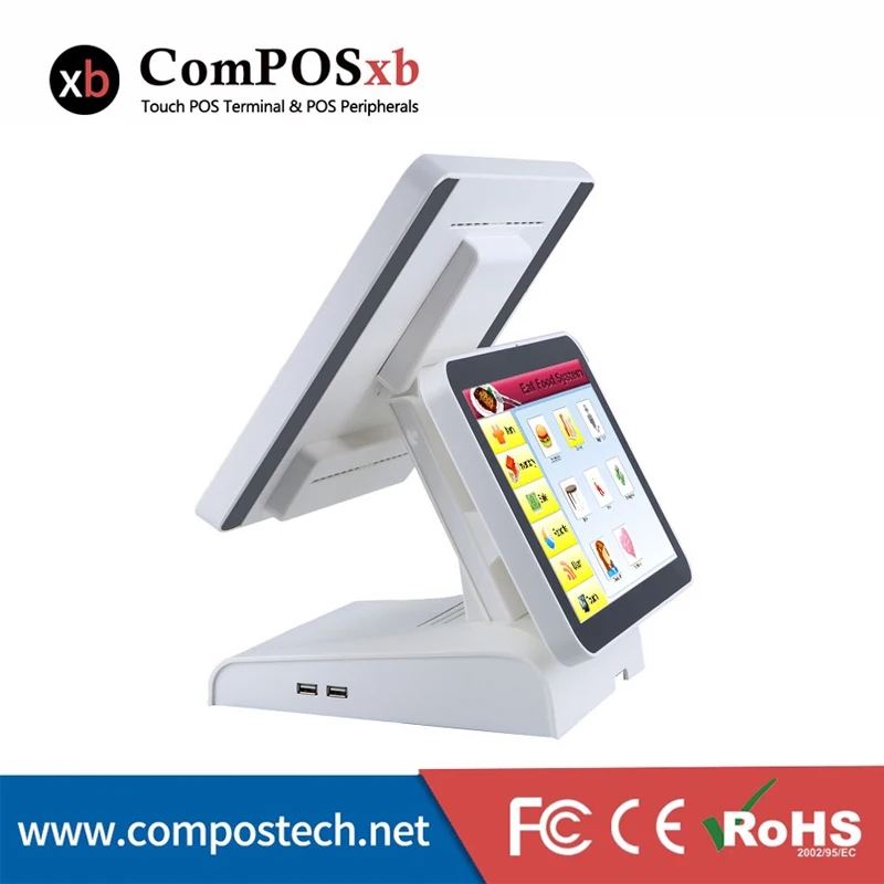 The 15-inch pos system has a 12-inch LCD display that displays commercial computers retail and restaurant checkout | Компьютеры и офис