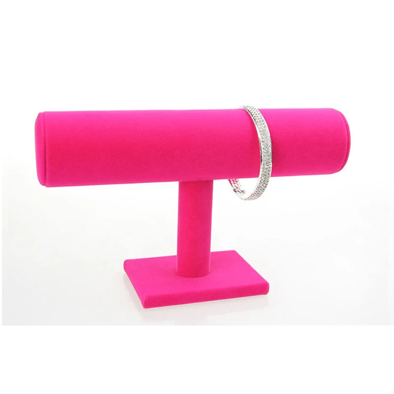 

High Quality 3 Tier Black Velvet Bracelet Holder Watch Organizer T-Bar Rack for Jewelry Display Stand for Home Organization