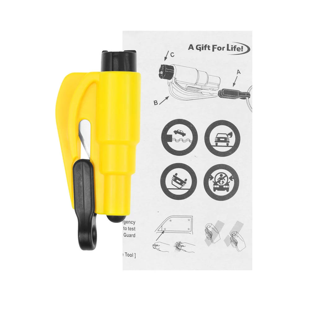 Car Key Ring Auto Emergency Safety Hammer Life Saving belt-cut Window Broken Glass Breaker Rescue Escape Tool | Автомобили и