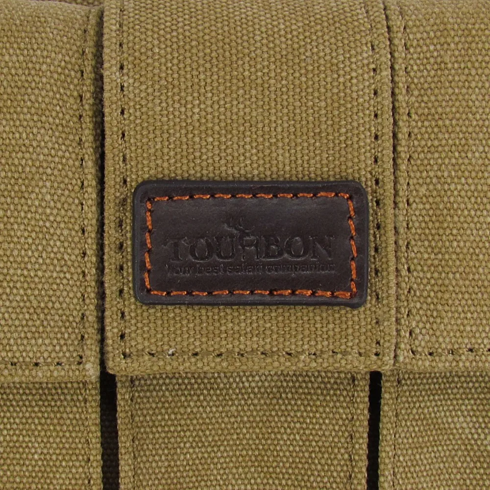 

Tourbon Tactical Pistol Holder Handgun Pouch Canvas Carrier Case with 3 Magazine Pockets Padded Protection Gun Accessories