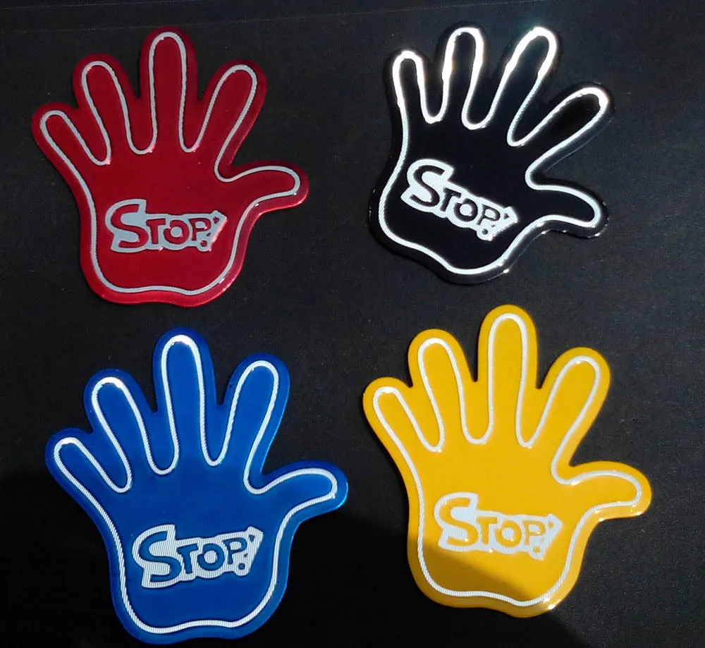 Наклейка с эмблемой для стайлинга автомобиля Stop Hand 2 наклейка | Автомобили и