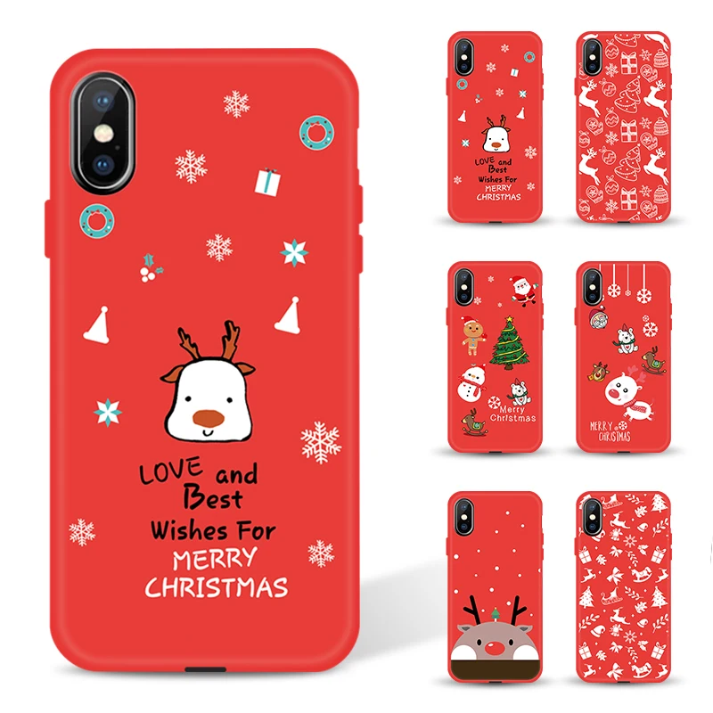 Чехол на Новый год и Рождество для iPhone 11 Pro XS XR MAX X 7 8 6 6S Plus чехол с изображением